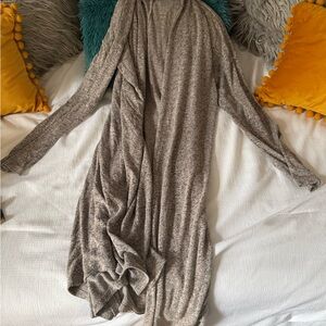 Joan Vass Gray Long Cardigan
